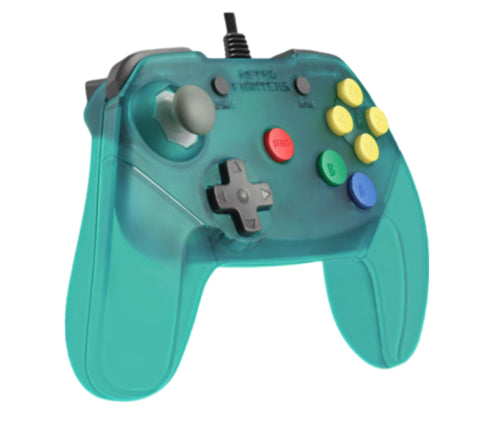 Brawler64 V2 wired Controller gamepad for Nintendo 64 [N64] - Clear Blue | Retro Fighters - 2