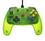 Brawler64 V2 wired Controller gamepad for Nintendo 64 [N64] - Clear Extreme Green | Retro Fighters - 1