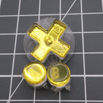 Hand cast custom resin buttons for Nintendo Game Boy Advance - Chrome Gold | Lab Fifteen Co