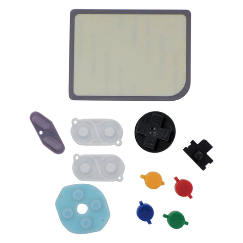 Button & Glass screen kit for Game Boy Zero console with contacts | ZedLabz - 1