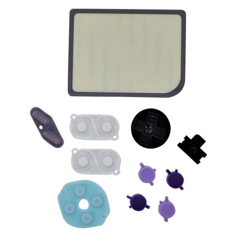 Button & Glass screen kit for Game Boy Zero console with contacts | ZedLabz - 2