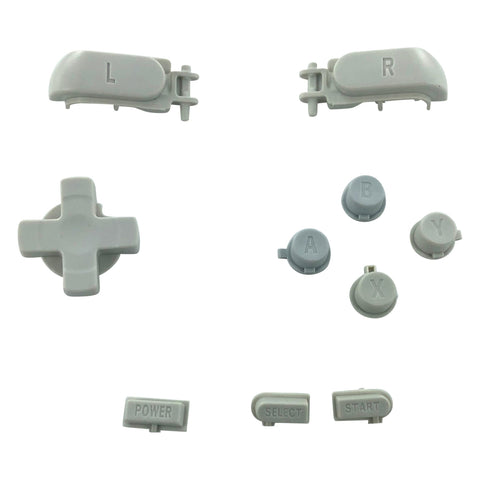 Button set for DS console Nintendo Original inc D - Pad, A B X Y, triggers, Start Select & Power buttons replacement - white | ZedLabz - 1