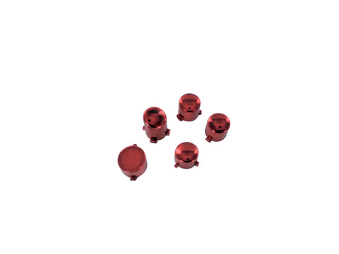 Button set for Microsoft Xbox One 1537 controller ABXY inc guide replacement - Chrome Red | ZedLabz - 1