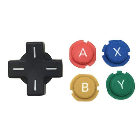 Button set for New 3DS Nintendo replacement A B X Y D - pad - Black | ZedLabz - 1