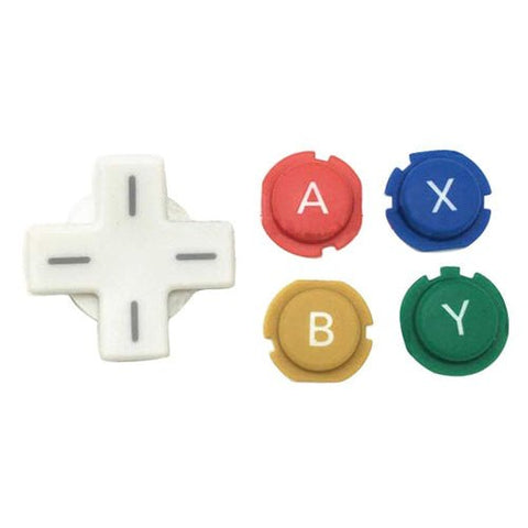 Button set for New 3DS Nintendo replacement A B X Y D - pad - white | ZedLabz - 1