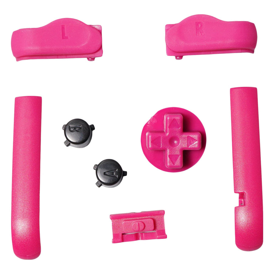 Button set for Nintendo Game Boy Advance handheld console complete set - Magenta & black | Funnyplaying - 1