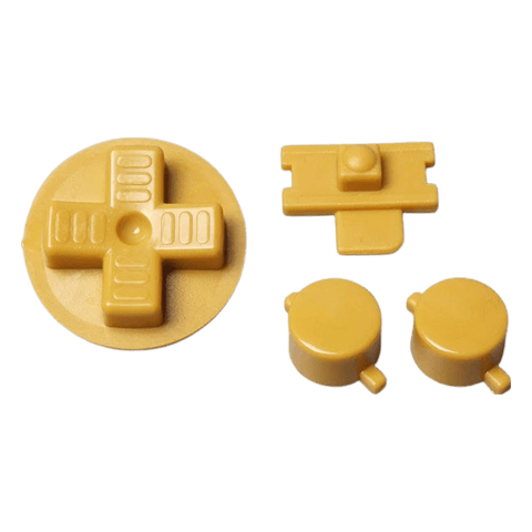 Button set for Nintendo Game Boy DMG - 01 console A B D - Pad Power switch replacement - Mustard | Funnyplaying - 1