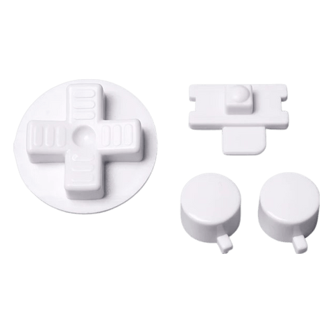 Button set for Nintendo Game Boy DMG - 01 console A B D - Pad Power switch replacement - White | Funnyplaying - 1