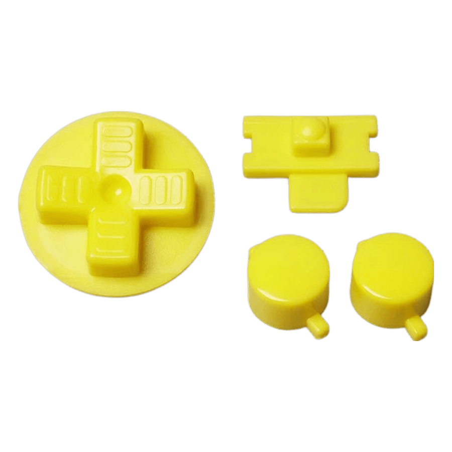 Button set for Nintendo Game Boy DMG - 01 console A B D - Pad Power switch replacement - Yellow | Funnyplaying - 1