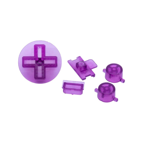 Button set for Nintendo Game Boy DMG - 01 original console - Clear Purple | Retro Modding - 1