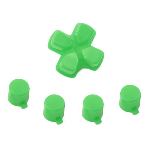 Button set for PS4 Sony controllers D - pad & action replacement - green | ZedLabz - 1