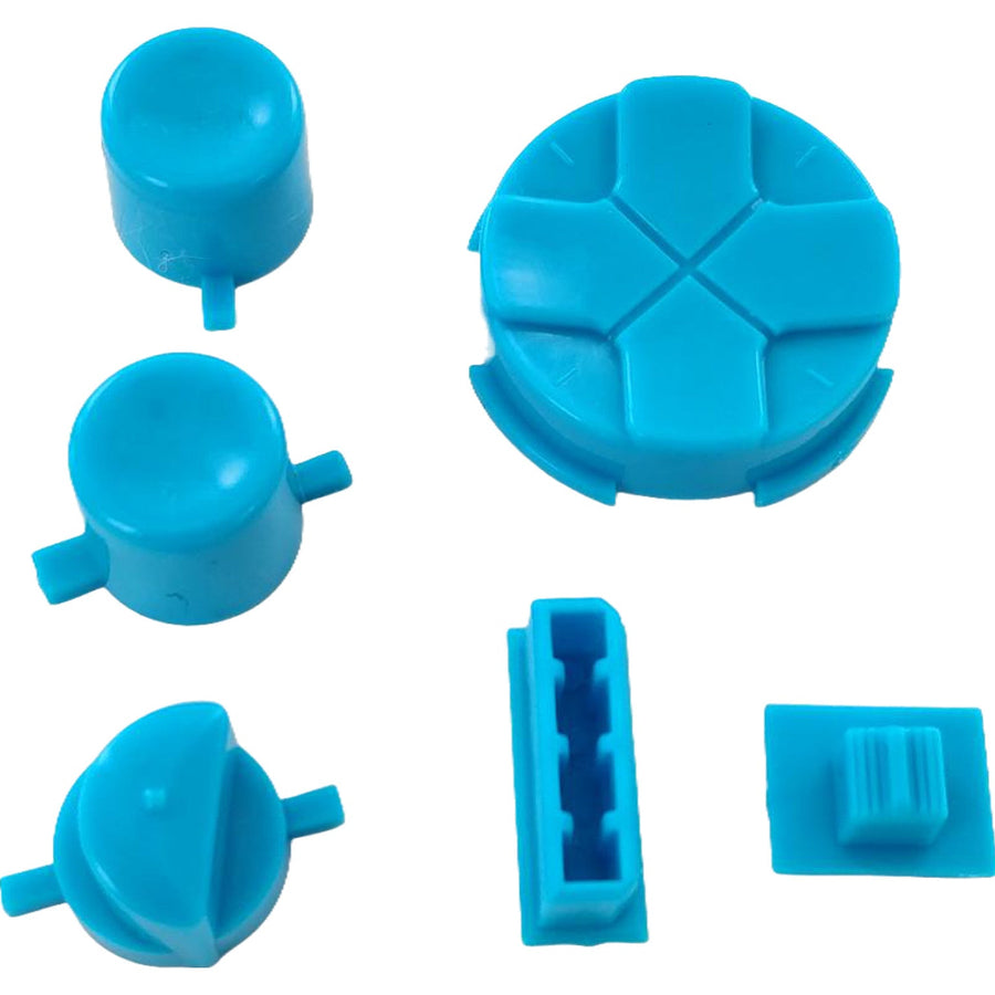 Button Set For Sega Game Gear - Neon Blue & Pivot Ball | Retro Modding - 1