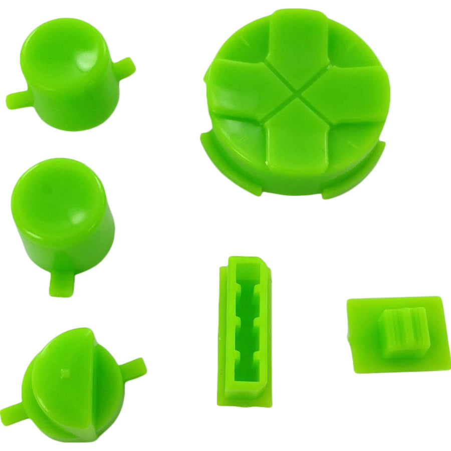 Button Set For Sega Game Gear - Neon Green & Orange Pivot Ball | Retro Modding - 1