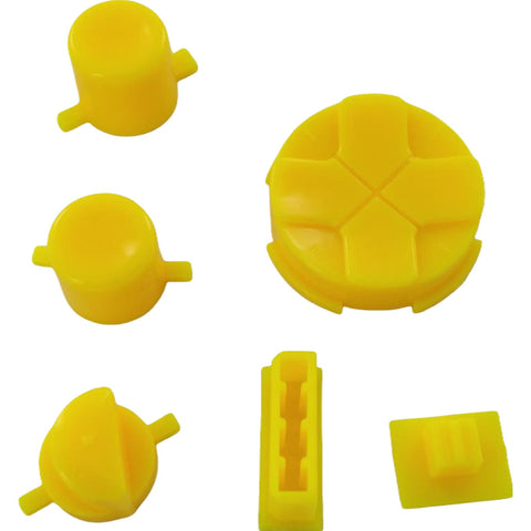 Button Set For Sega Game Gear - Neon Yellow & Orange Pivot Ball | Retro Modding - 1