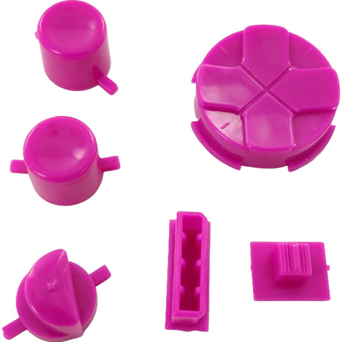 Button Set For Sega Game Gear - Pink & Black Pivot Ball | Retro Modding - 1