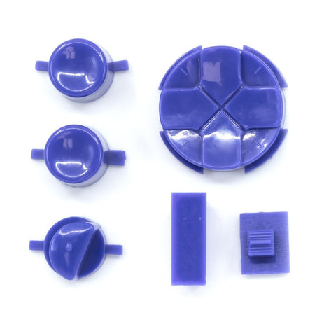 Button Set For Sega Game Gear - Purple & Black Pivot Ball | Retro Modding - 1