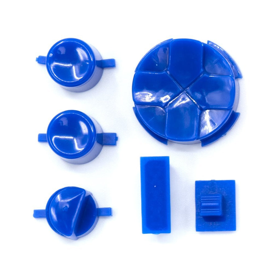 Button Set For Sega Game Gear - Super Famicom Blue & Black Pivot Ball | Retro Modding - 1