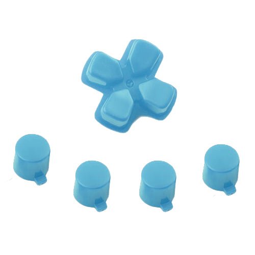 Button set for Sony PS4 controllers d - pad & action replacement - light blue | ZedLabz - 1