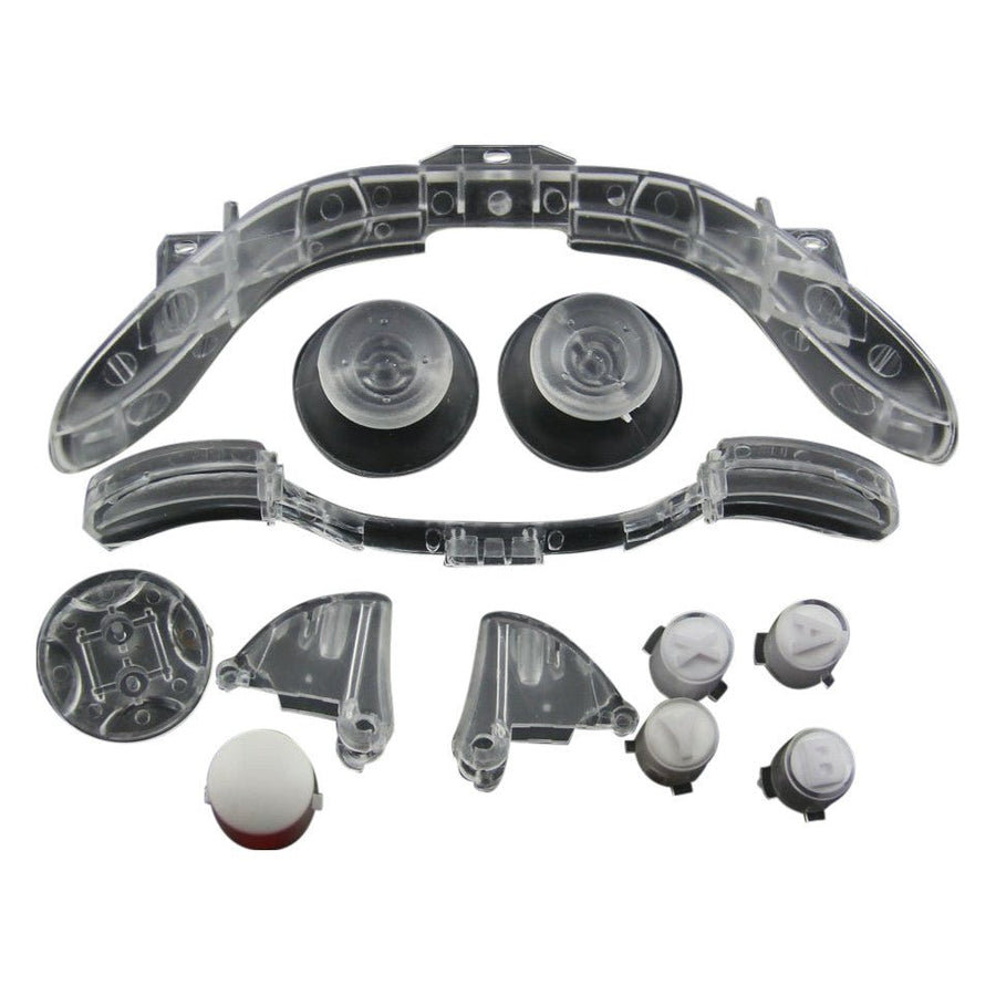 Button set for Xbox 360 Microsoft controller full button & trigger replacement - Clear | ZedLabz - 1