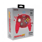 Tribute 64 2.4Ghz wireless N64 mini controller for N64, Switch, PC, Mac and Other USB Devices V2 - Clear red | Retro-Bit