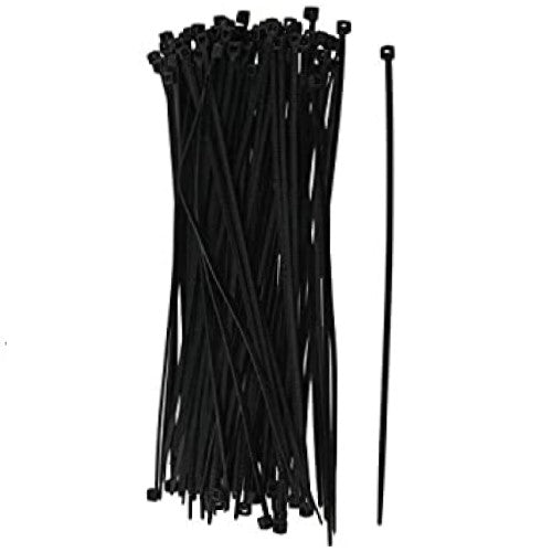 Cable zip ties nylon 100mm x 2.5mm - 100 pack Black | ZedLabz - 1