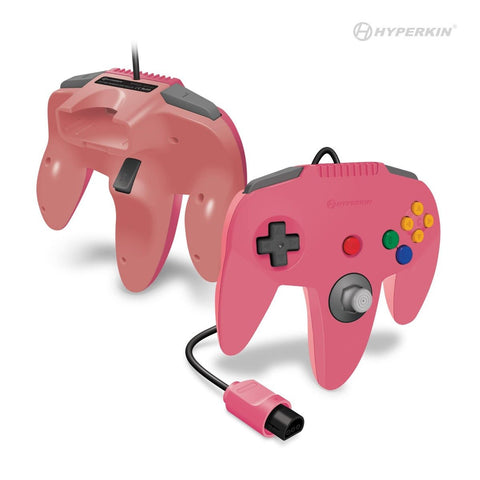 Captain Premium wired controller for Nintendo 64 N64 console Funtoon Collectors Edition - Princess Pink | Hyperkin - 1