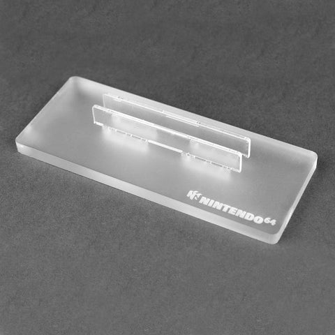 Cartridge display stand for Nintendo 64 N64 cart acrylic - Crystal Clear | Rose Colored Gaming - ZedLabz800816