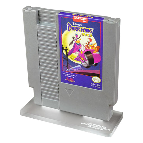 Cartridge display stand for Nintendo NES cart acrylic - Frosted Clear | Rose Colored Gaming - 1