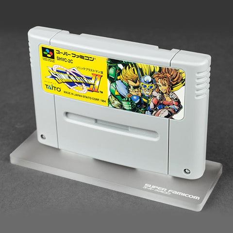 Cartridge display stand for Nintendo Super Famicom cart - Crystal Black | Rose Colored Gaming - 1