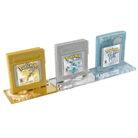 Cartridge display stand for Pokemon generation II carts - Gold, Silver & Crystal Edition | Rose Colored Gaming - 1