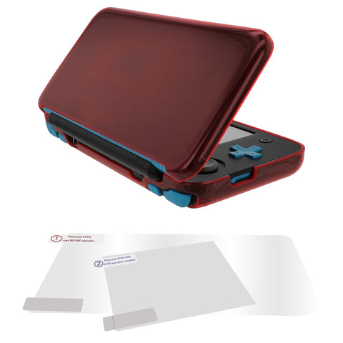 Case & screen protector set for Nintendo 2DS XL console flexi gel TPU | ZedLabz - 1