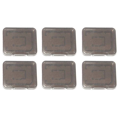 Cases for SD SDHC & Micro SD memory cards tough plastic storage holder covers - 6 pack Black | ZedLabz - 1