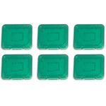 Cases for SD SDHC & Micro SD memory cards tough plastic storage holder covers - 6 pack Green | ZedLabz - 1