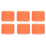 Cases for SD SDHC & Micro SD memory cards tough plastic storage holder covers - 6 pack Orange | ZedLabz - 2