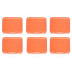 Cases for SD SDHC & Micro SD memory cards tough plastic storage holder covers - 6 pack Orange | ZedLabz - 1