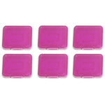 Cases for SD SDHC & Micro SD memory cards tough plastic storage holder covers - 6 pack Purple | ZedLabz - 1