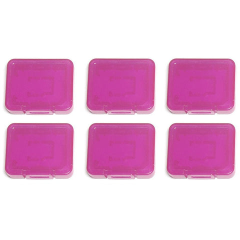 Cases for SD SDHC & Micro SD memory cards tough plastic storage holder covers - 6 pack Purple | ZedLabz - 1