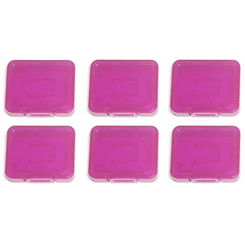 Cases for SD SDHC & Micro SD memory cards tough plastic storage holder covers - 6 pack Purple | ZedLabz - 2