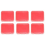 Cases for SD SDHC & Micro SD memory cards tough plastic storage holder covers - 6 pack Red | ZedLabz - 3