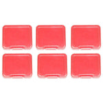 Cases for SD SDHC & Micro SD memory cards tough plastic storage holder covers - 6 pack Red | ZedLabz - 1