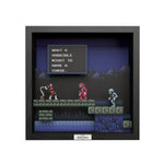 Castlevania II Simons Quest Horrible Night video game (1987) shadow box art officially licensed 9x9 inch (23x23cm) | Pixel Frames - 2