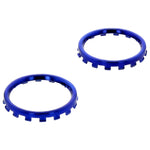 Chrome analog thumbstick rings for Xbox One Elite controller trim 2 pack | ZedLabz / Blue - 1