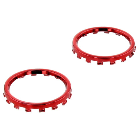 Chrome analog thumbstick rings for Xbox One Elite controller trim 2 pack | ZedLabz / Red - 1