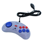 Compatible wired controller for Sega Mega Drive (Genesis) & Master System replacement - Grey | ZedLabz - ZedLabz800788