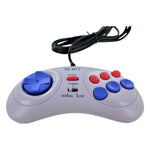 Compatible wired controller for Sega Mega Drive (Genesis) & Master System replacement - Grey | ZedLabz - ZedLabz800788