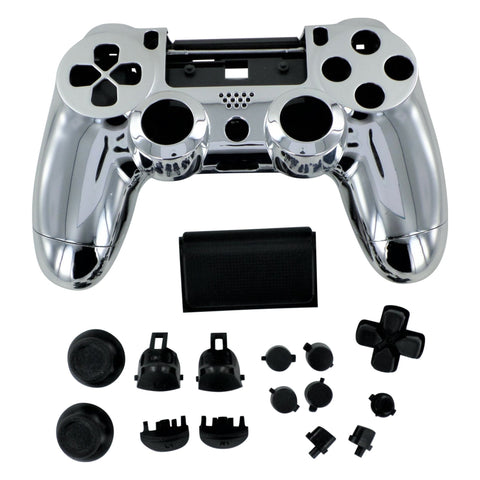 Complete housing for Sony PS4 Slim Pro controller ZCT2 JDM - 040 - Chrome Silver REFURB | ZedLabz - 1