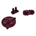 Conductive Silicone Button Contacts For Nintendo Game Boy Advance - Maroon Red | ZedLabz - 5