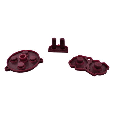 Conductive Silicone Button Contacts For Nintendo Game Boy Advance - Maroon Red | ZedLabz - 2