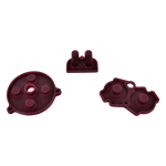 Conductive Silicone Button Contacts For Nintendo Game Boy Advance - Maroon Red | ZedLabz - 1