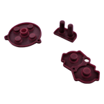 Conductive Silicone Button Contacts For Nintendo Game Boy Advance - Maroon Red | ZedLabz - 4